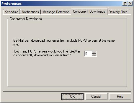 IGetMail downloads email from multiple POP3 servers concurrently.